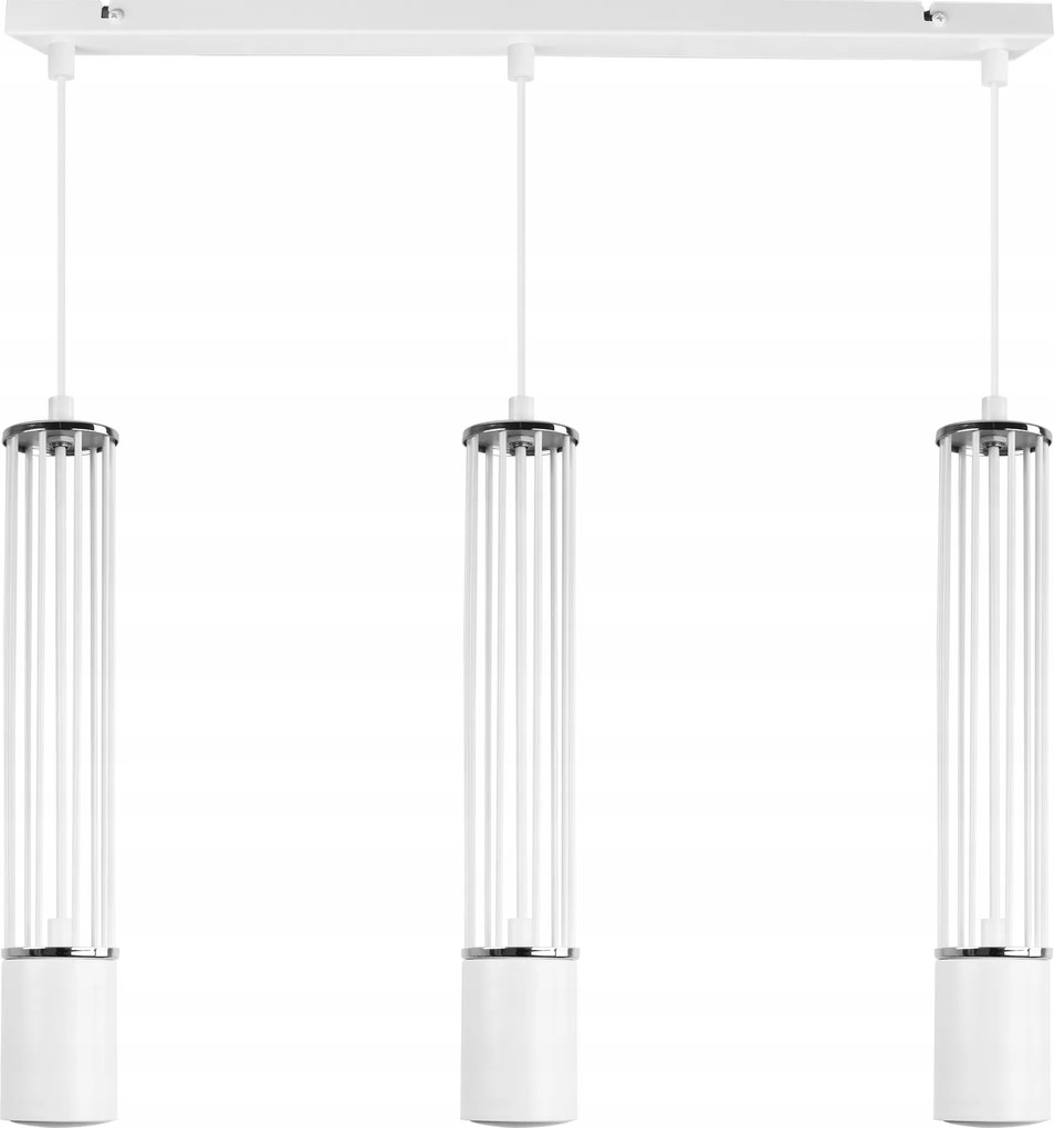 Led Mennyezeti Lámpa Lógó Hármas Csillár Díszléc Fehér Cső Az Asztal Felett