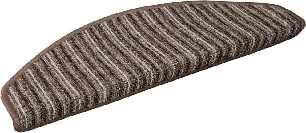 vidaXL Öntapadós lépcsőszőnyegek 15 pcs Barna 65 x 21 x 4 cm