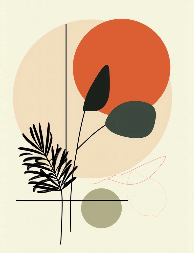 Poszter 50x65cm Naplemente az oázis felett