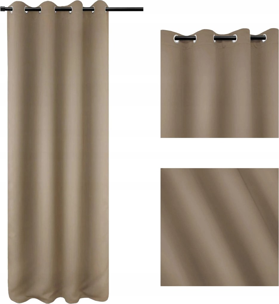 Függöny huzat Sötétítő Blackout 140x250 Sötétbézs Arctic