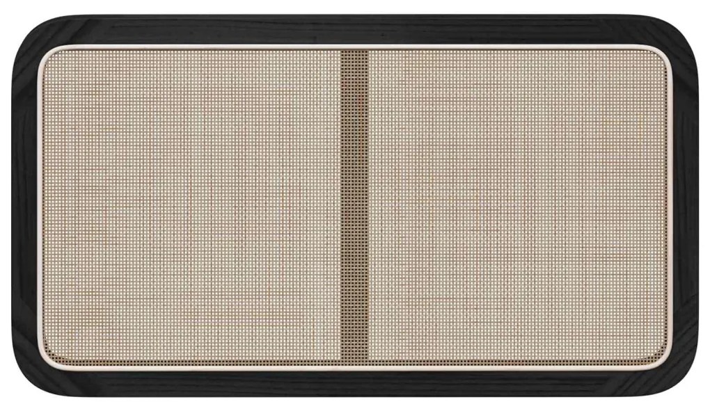Fejtámla fejtámlával Fekete 100 x 55 x 3 cm Rattan