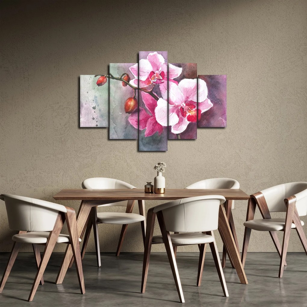 Kép - Orchideák, akvarell (150x105 cm)