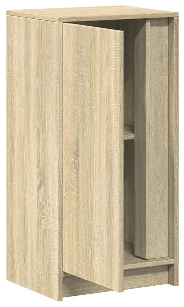 sonoma tölgy szerelt fa tálalószekrény LED-del 42,5x34x85 cm