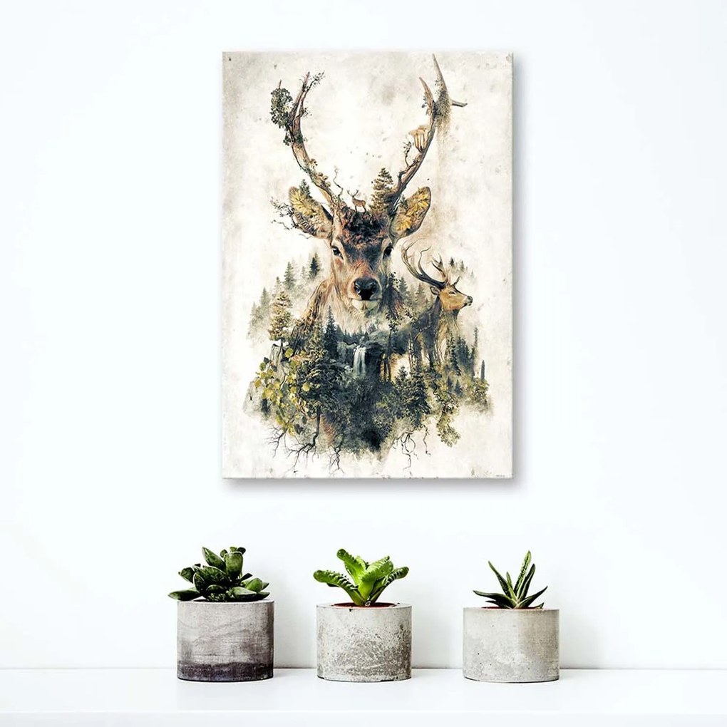 Gario Vászonkép Muvészi szarvas Méret: 60 x 90 cm