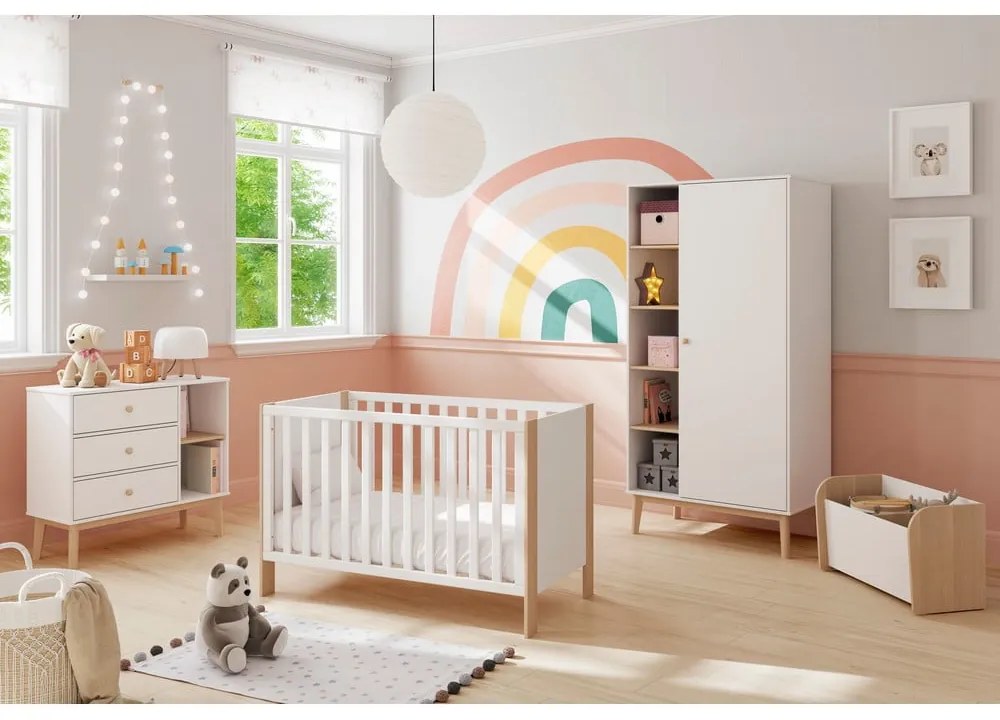 Fehér gyerek könyvespolc 70x42 cm Esteban – Marckeric