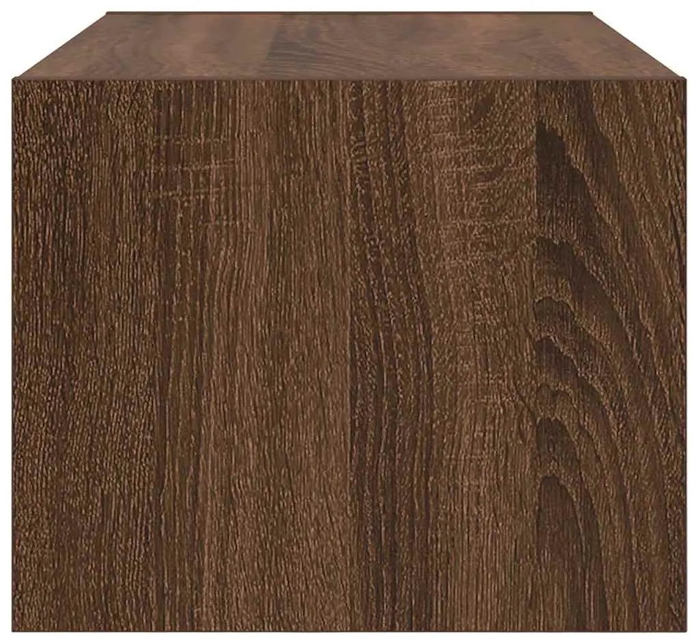 barna tölgy színű szerelt fa TV-szekrény 60x31x25,5 cm