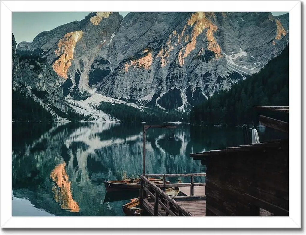 Poszterek keretben 40x30 Fa házikó a hegyekben