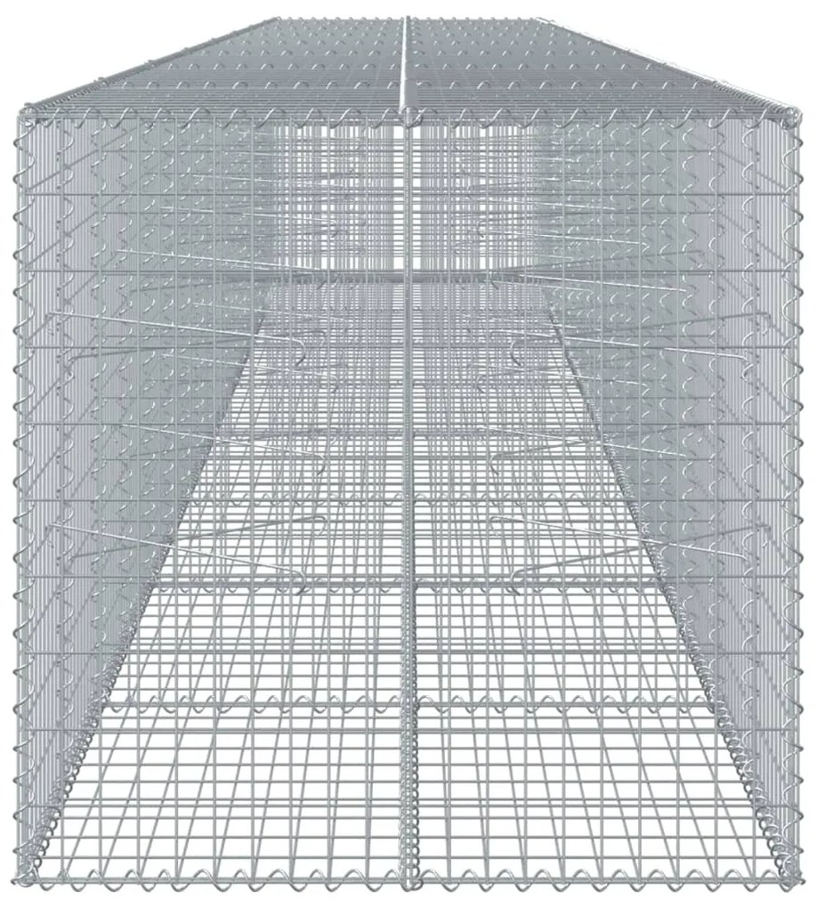 horganyzott vas gabion kosár fedéllel 800 x 100 x 100 cm