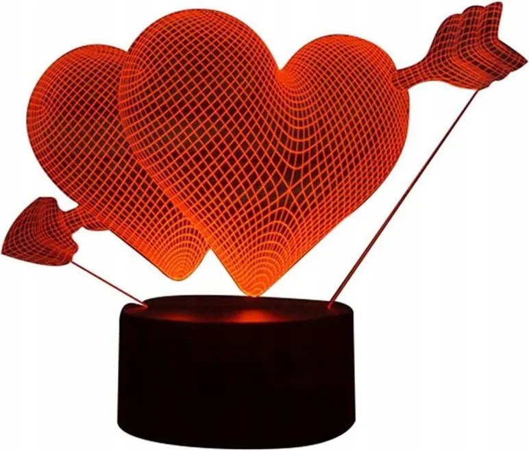 3D Led éjszakai lámpa Többszínű