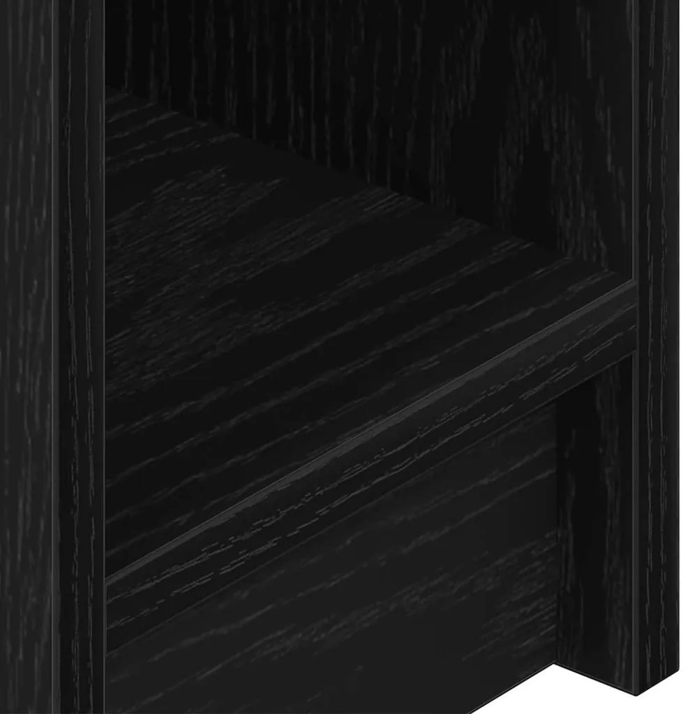 éjjeliszekrény fiókkal fekete tölgy 20 x 36 x 60 cm