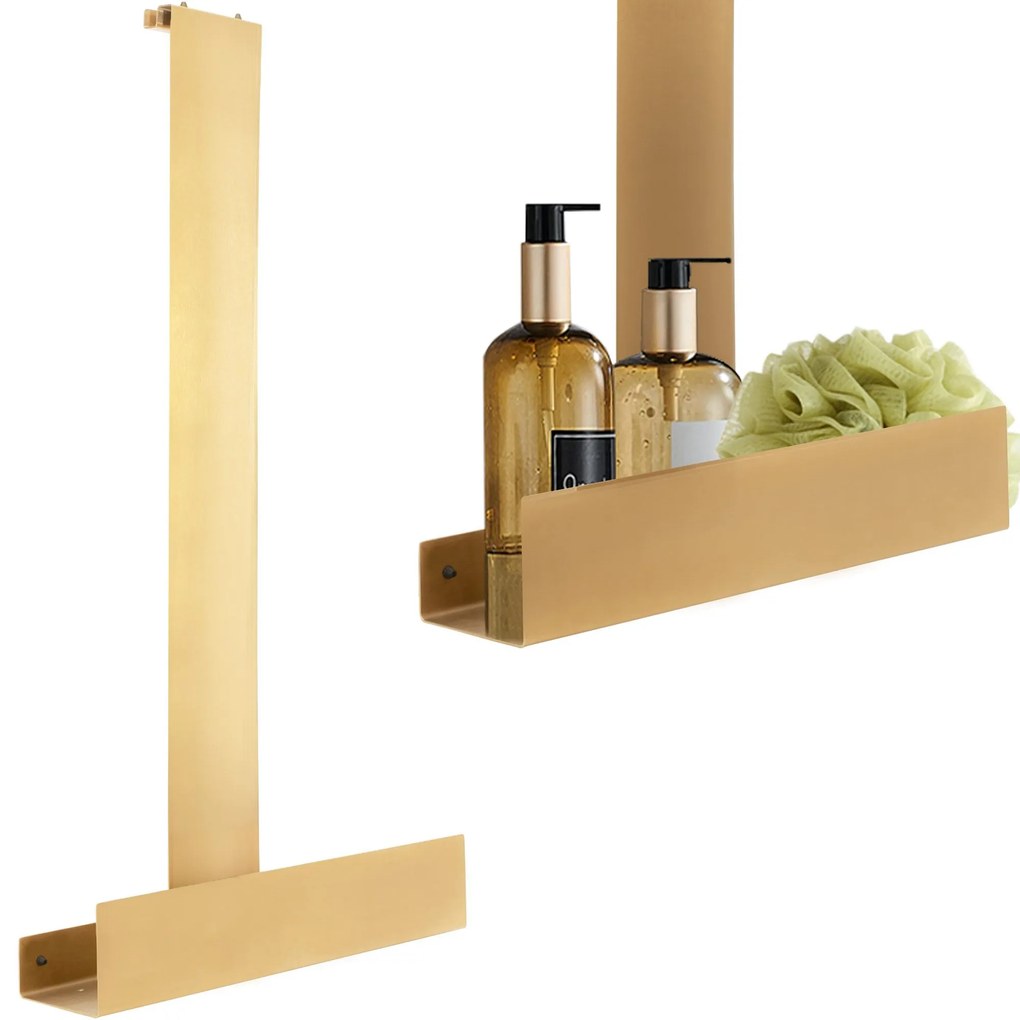 Zuhanykabin Polc TORI Gold brushed