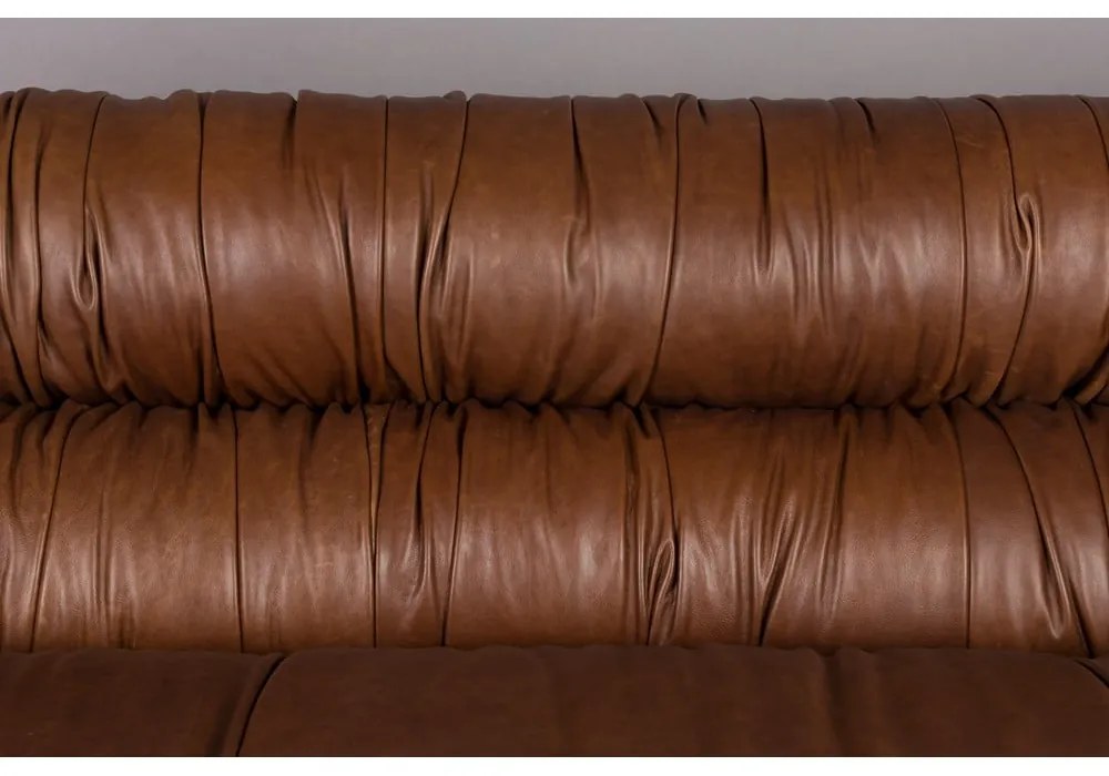 Barna bőr kanapé 214 cm Douglas – Dutchbone