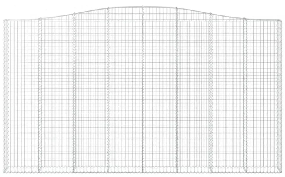 íves horganyzott vas gabion kosár 400x30x220/240 cm