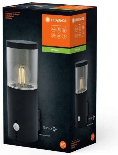 Ledvance - Kültéri fali lámpa érzékelővel EBRO 1xE27/20W/230V IP44