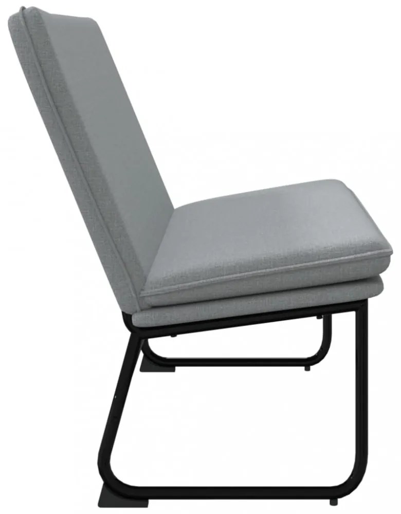 világosszürke szövet pad 100 x 75 x 76 cm