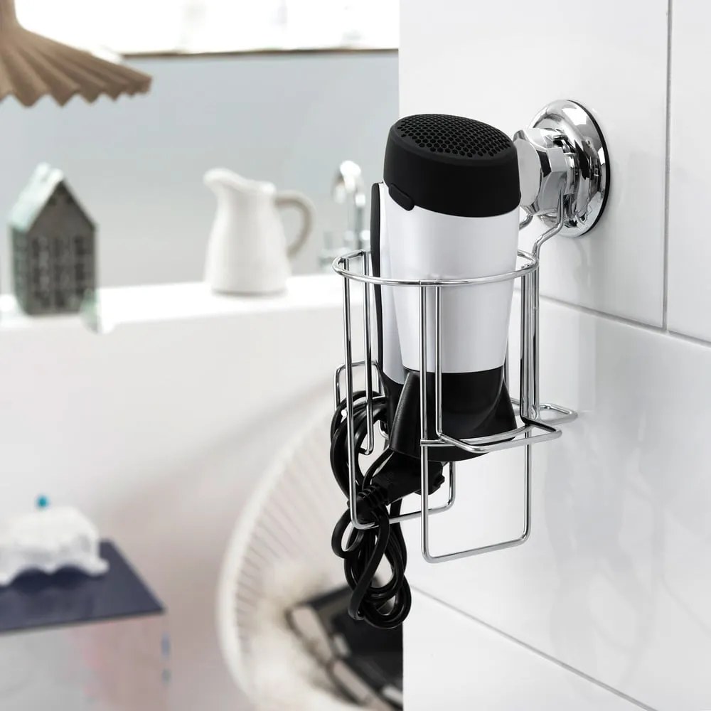 Öntapadós fém hajszárító tartó Bestlock Bath – Compactor