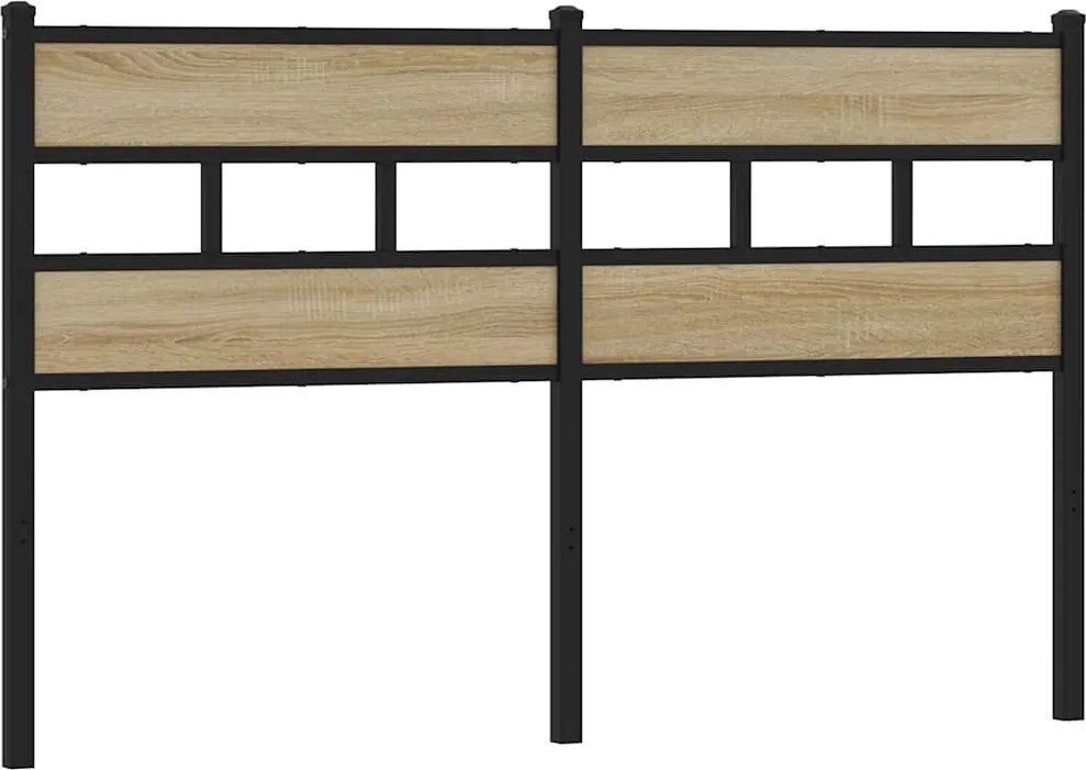 vidaXL sonoma tölgy színű szerelt fa és vas csere fejtámla 160 cm