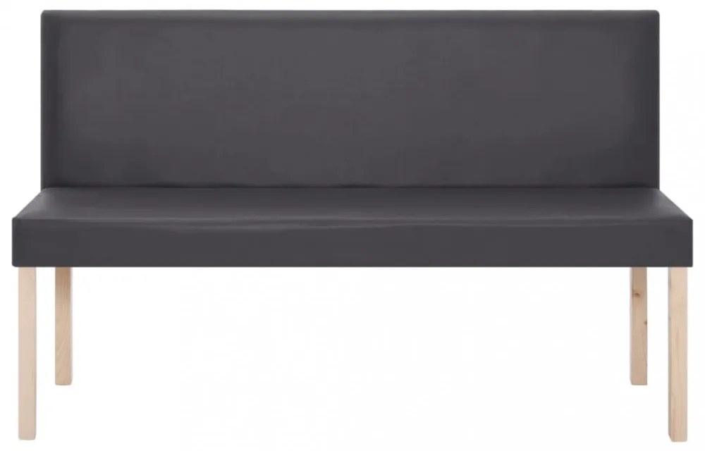 szürke műbőr pad 139,5 cm