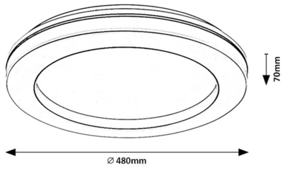Rabalux 71003 COOPERIUS LED 47W 230V dimmelhető mennyezeti lámpa + DO