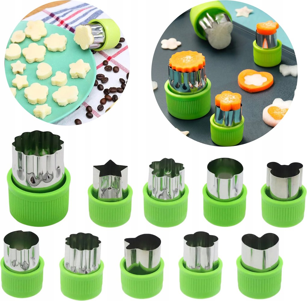 Lyukasztó Formák Zöldség-gyümölcs Forma Carving Dekoráció 10db 89