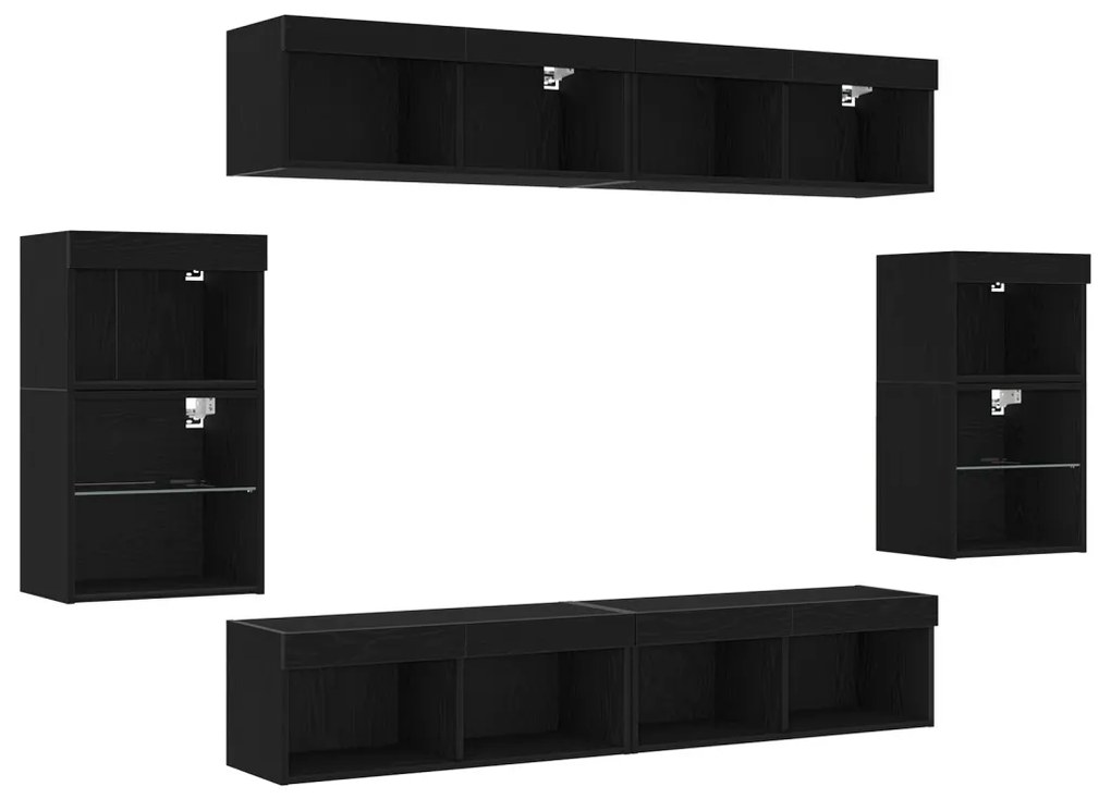 Lebegő polc 2 db Fekete tölgy 40x28,5x40 cm MDF