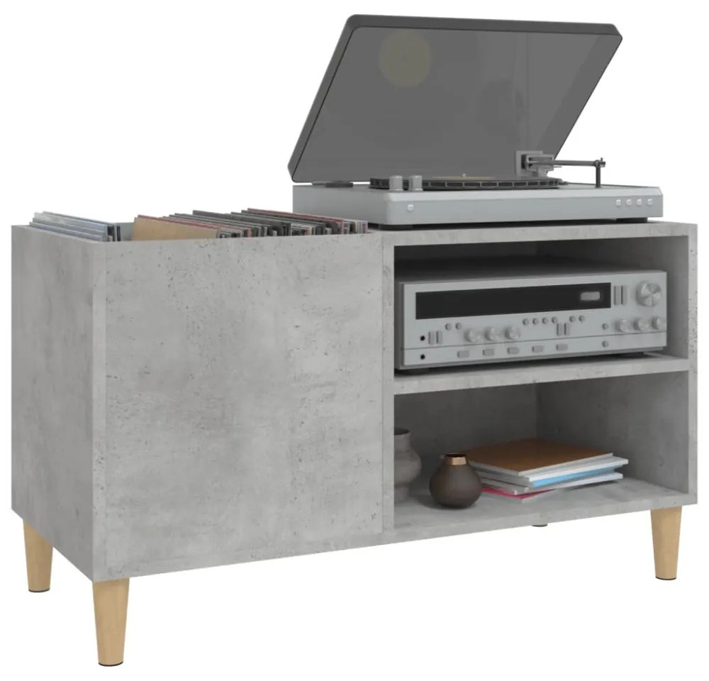 betonszürke szerelt fa hanglemezszekrény 84,5x38x48 cm