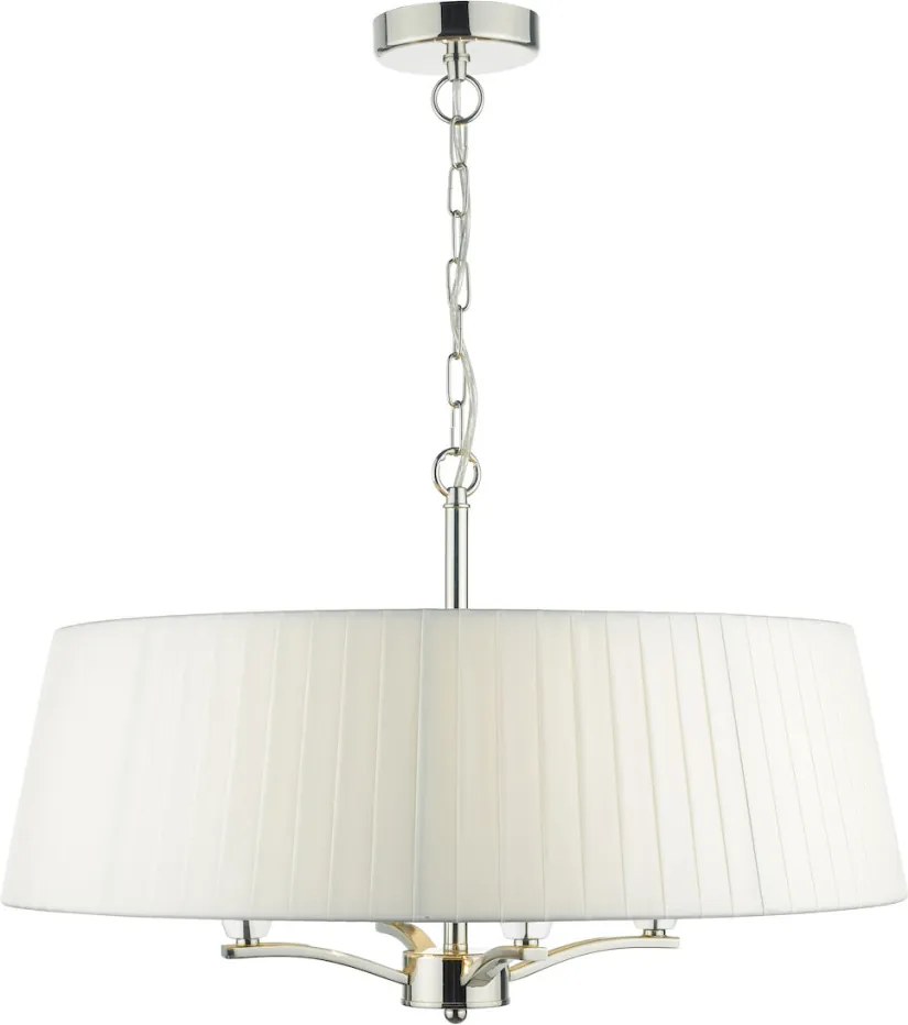 DAR LIGHTING CRI042 CRISTIN Ernyős Függesztett Lámpa Polírozott Nikkel E14 IP20