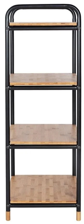Fekete-natúr színű fém fürdőszobai polcos állvány 42x94,5 cm Loft – Wenko