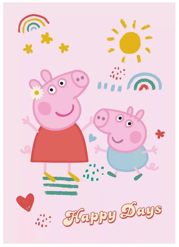 Peppa malac Happy Days polár takaró 100x140cm