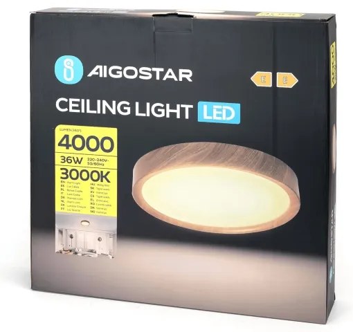 Aigostar - LED Mennyezeti lámpa LED/36W/230V 3000K átm. 48,1 cm