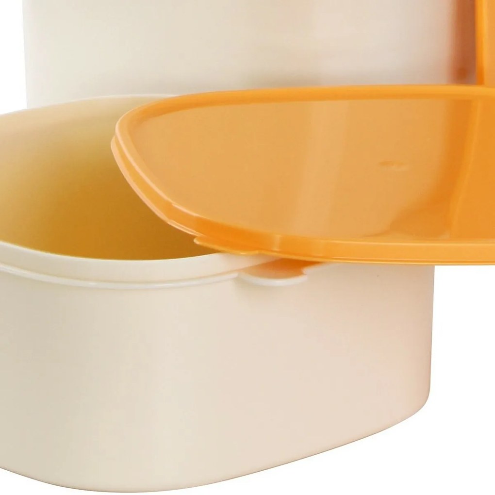 Műanyag ételhordozó, 2x 1,2 l + 1x 2 l