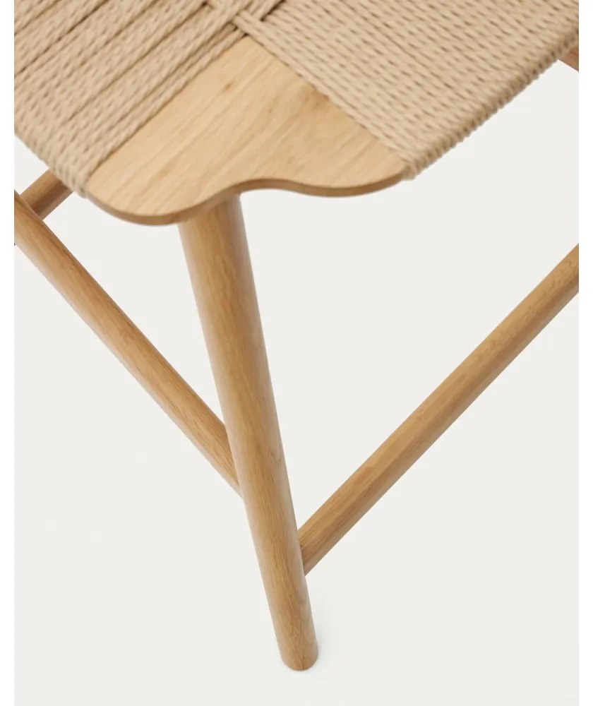 Natúr színű tölgyfa bárszék (ülésmagasság 65 cm) Enit – Kave Home