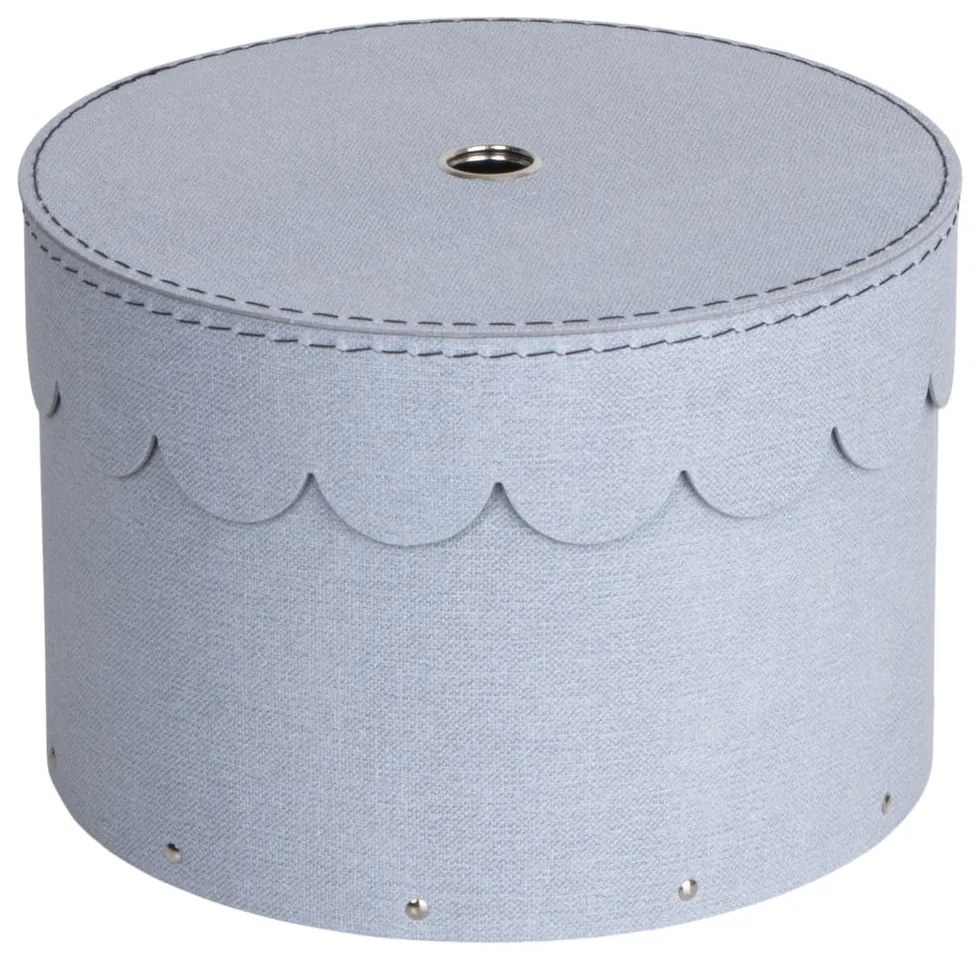 Világosszürke fedeles karton tárolódoboz szett 2 db-os ø 26x17,5 cm Wilma – Bigso Box of Sweden