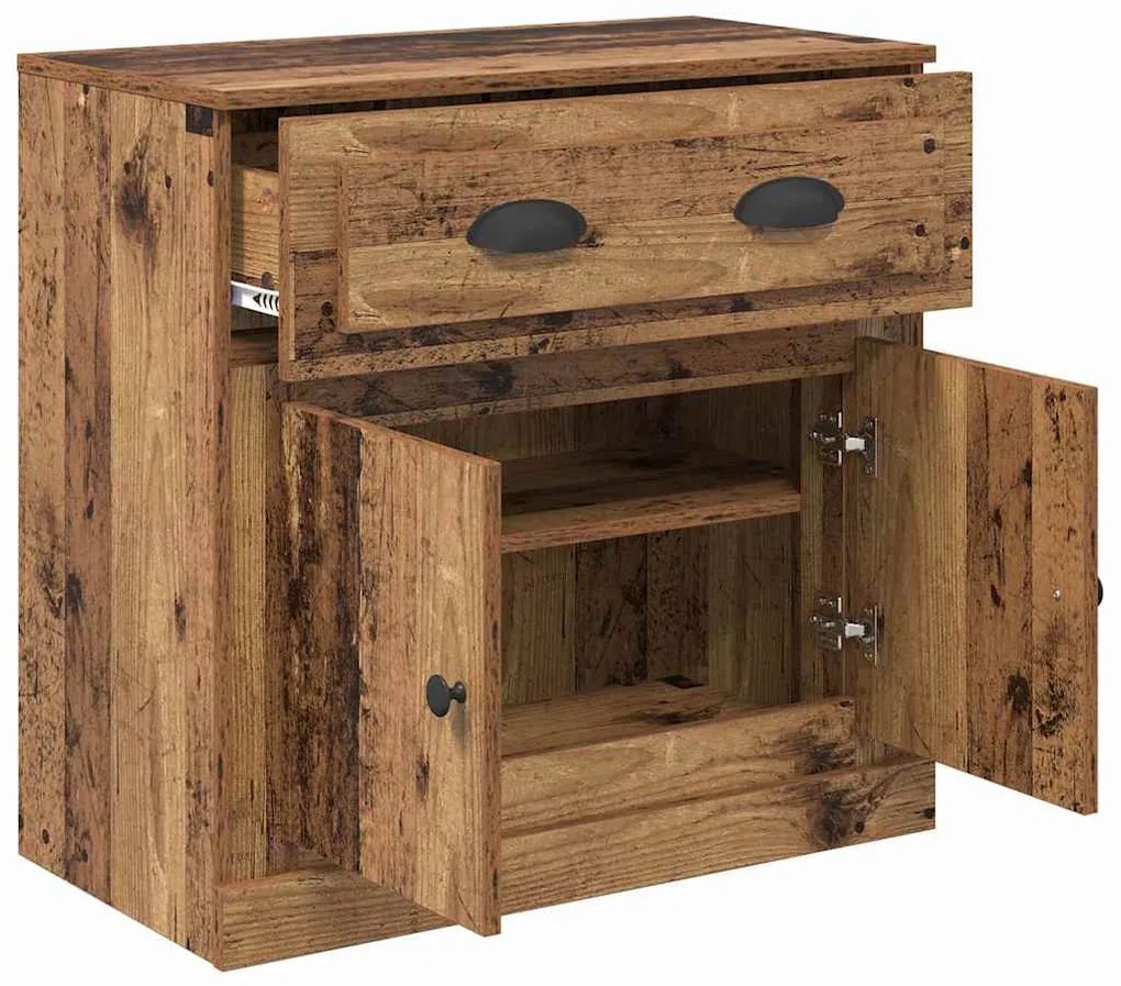 Magasfiú fiókkal Öreg fa 70 x 35,5 x 67,5 cm Faanyag