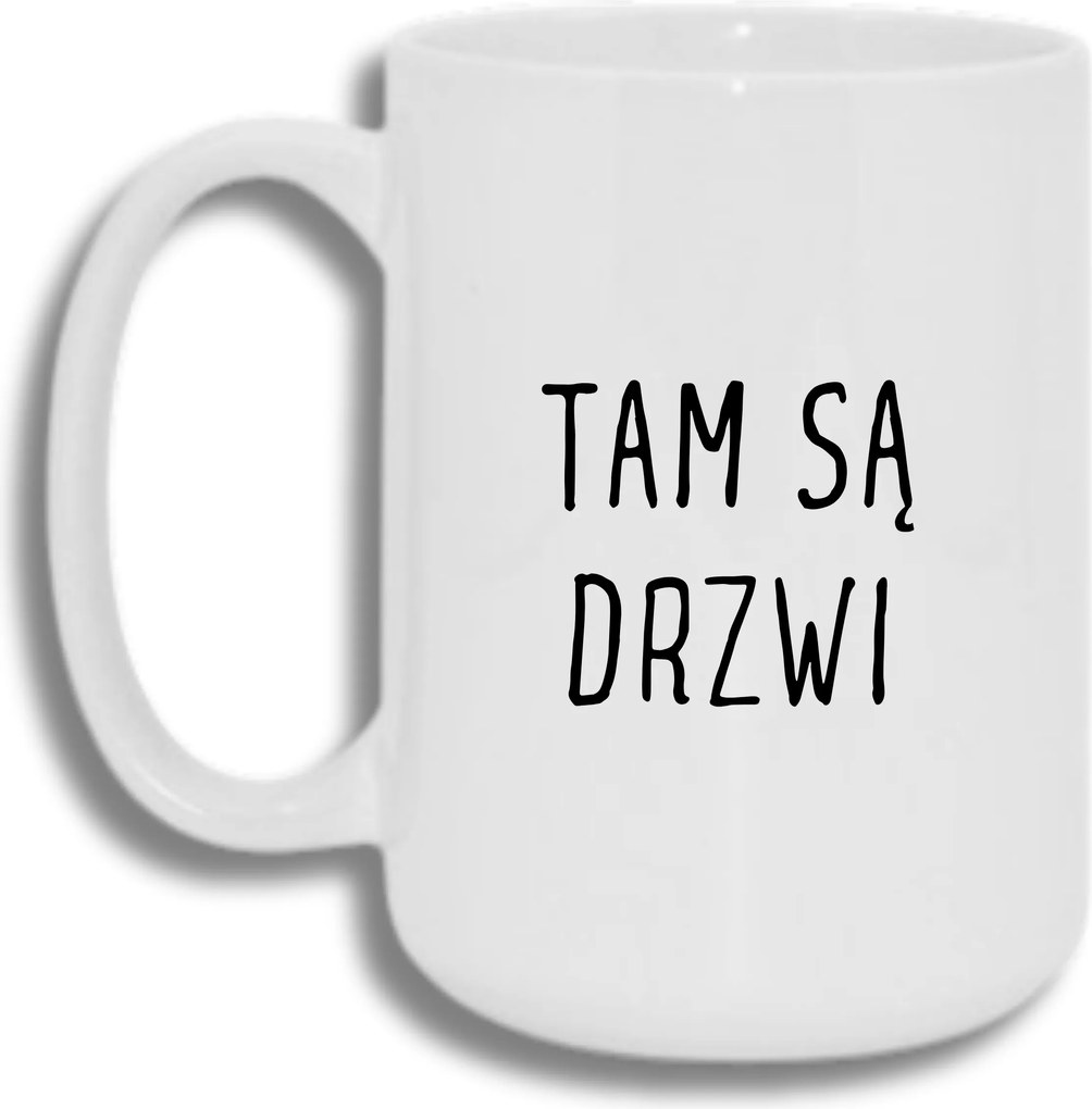 Bögre Fehér Nagy 440ml Ajándék Vicces Ott Van Az Ajtó