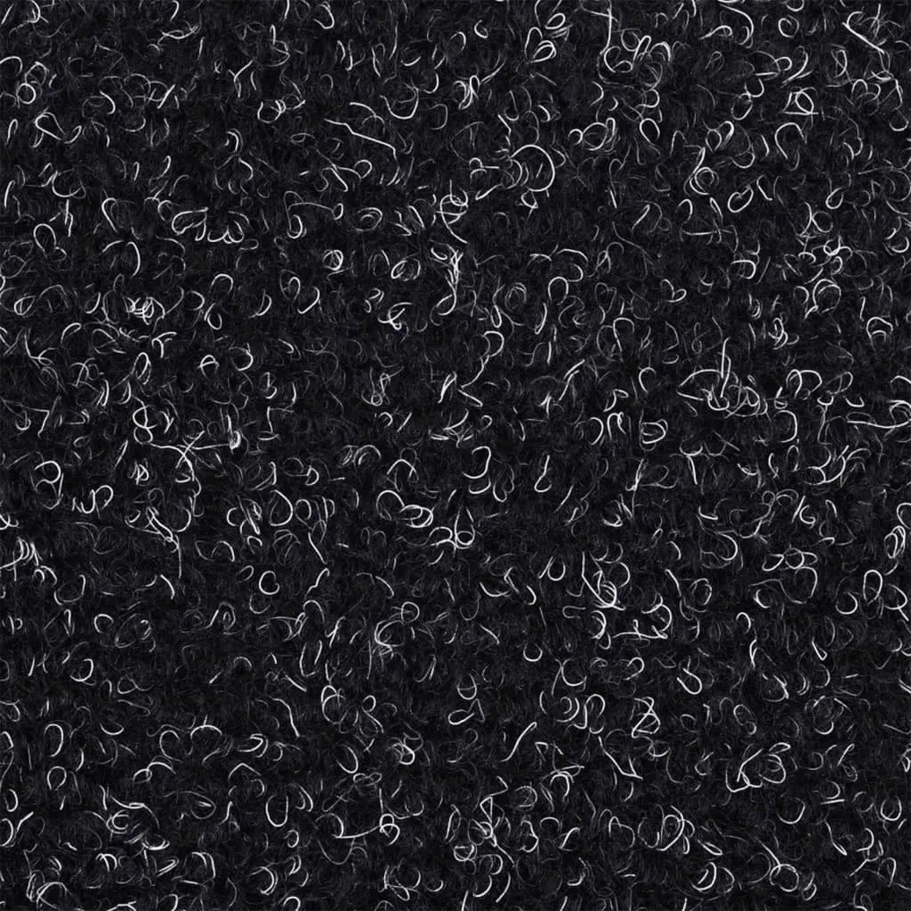 15 db fekete öntapadós lépcsőszőnyeg 56x17x3 cm