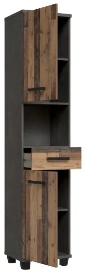 VENOM fürdőszobai szekrény antracit/barna