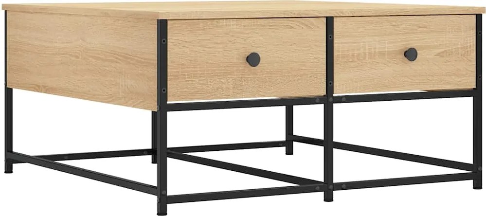 vidaXL sonoma tölgy színű szerelt fa dohányzóasztal 80x80x40 cm