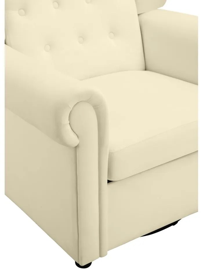 Fehér bársony chesterfield-hinta fotel Lillyse – Støraa