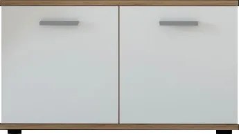 Cipősszekrény 2 ajtós Wotan tölgy / fehér színkombinációban – SANTO C