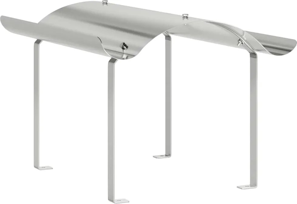 vidaXL Kémény Fedél Ezüst 59,5 x 50 x 36,5 cm Rozsdamentes acél