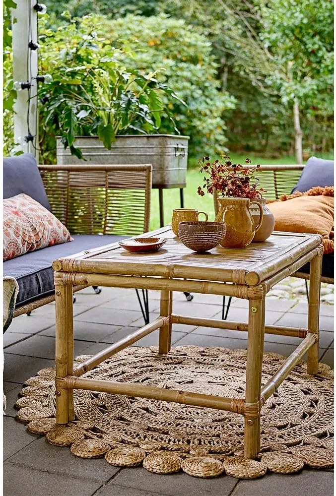 Bambusz kerti dohányzóasztal 60x90 cm Sole – Bloomingville