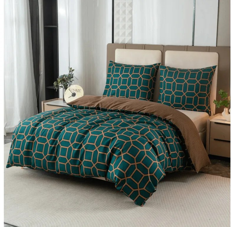 Flanel mikroszálas ágyneműhuzat KERNAL zöld Ágyneműhuzat mérete: 2 db 70 x 90 cm | 200 x 220 cm