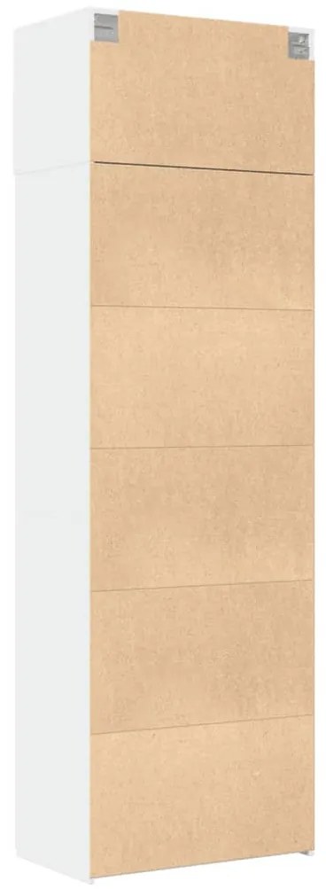 fehér szerelt fa tárolószekrény 70 x 42,5 x 225 cm