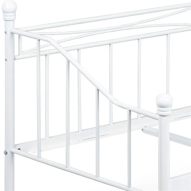 Fém Egyszemélyes Ágy 208×98 cm, Fehér Színben. BED-1905 WT