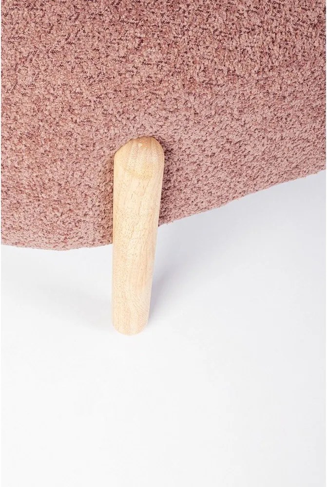 Terrakotta színű buklé párnázott pad Dayla – Bizzotto