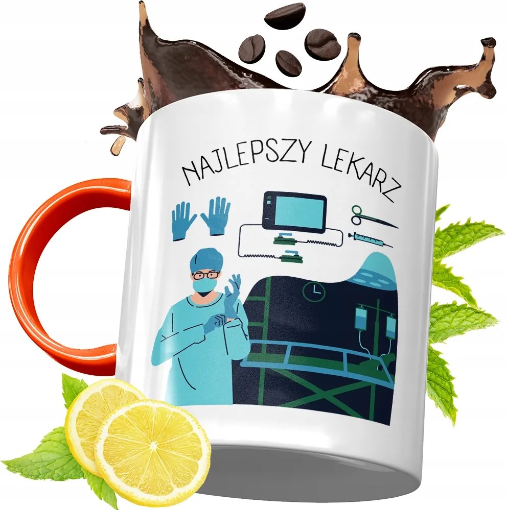 Narancssárga Bögre Doktornak Tökéletes Ajándék fényképes nyomtatással