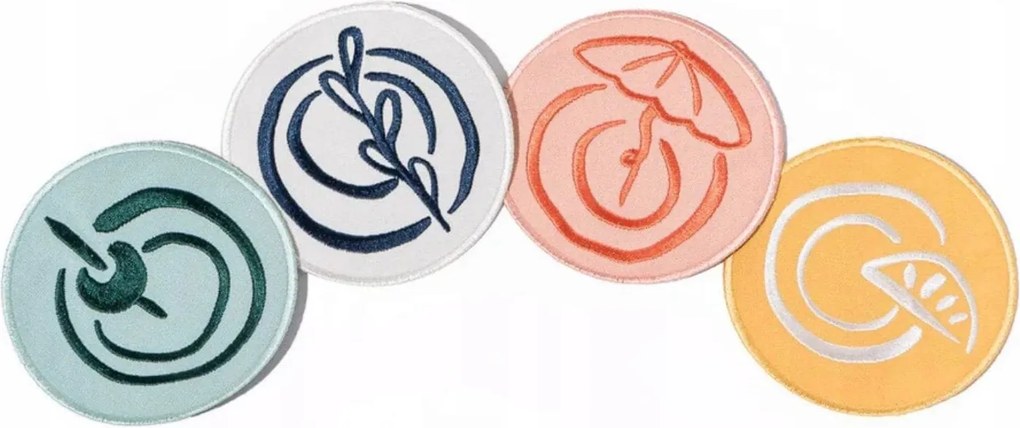 Asztali poháralátét Business&amp;pleasure pamut hímzéssel 8 db