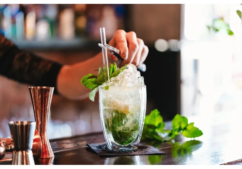 Üveg duplafalú bögre szett lattéhoz 6 db-os 350 ml – Vialli Design