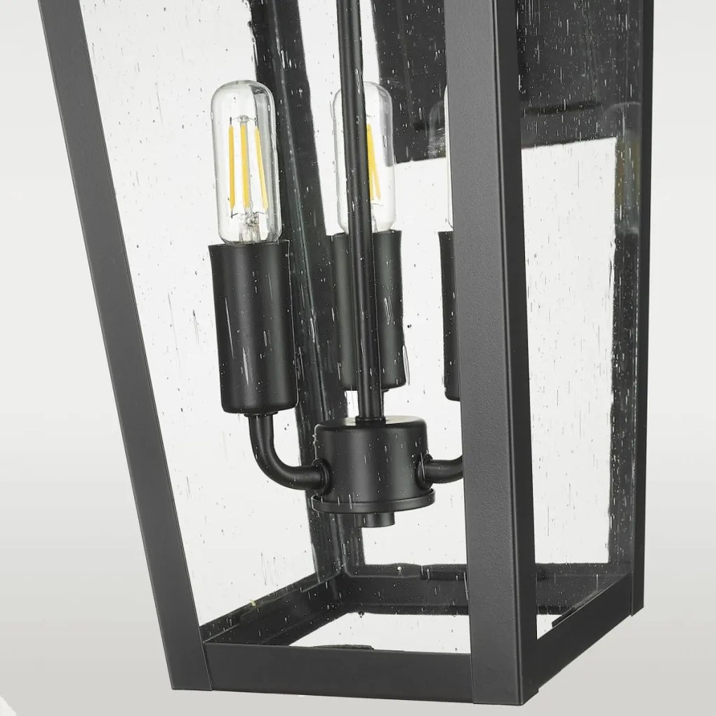 COSMOLIGHT W03616BK ZURICH Klasszikus Kültéri Fali Lámpa Fekete E14 IP23